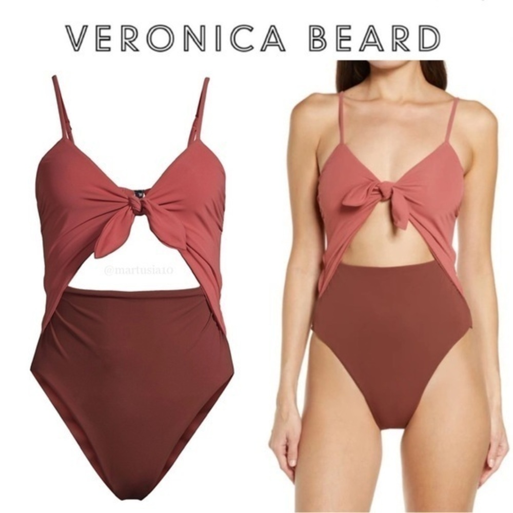 Veronica Beard Aniston Cutout One-Piece Swimsuit XS 248$
